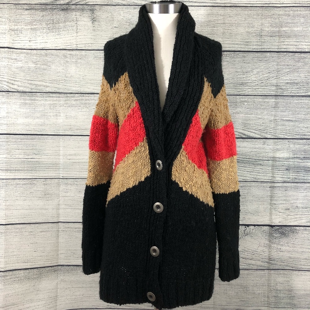 Free People Black Chunky Cardigan size Small